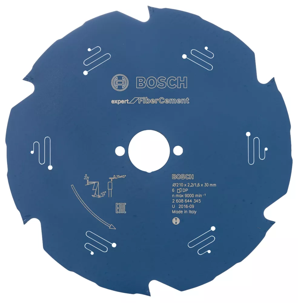Bosch Expert Fibre Cement Circular Saw Blade 210 X 30mm 6T