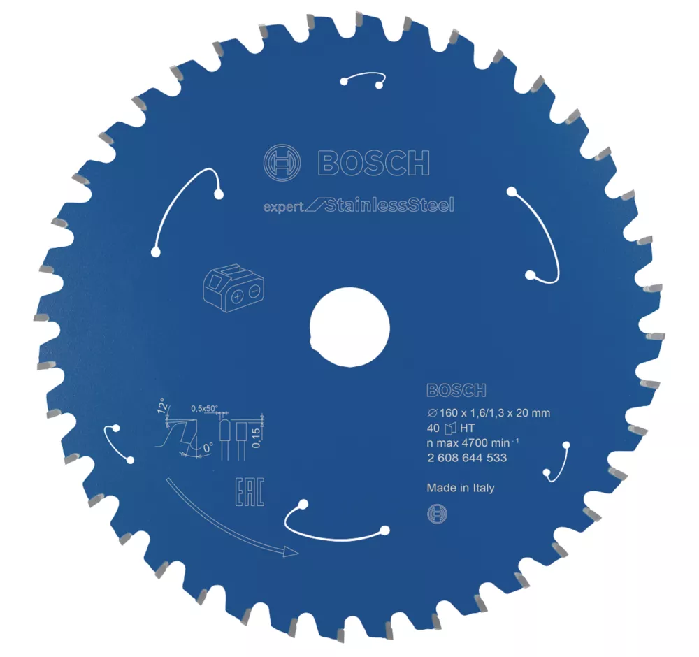 Bosch Expert Stainless Steel Circular Saw Blade 160 X 20mm 40T