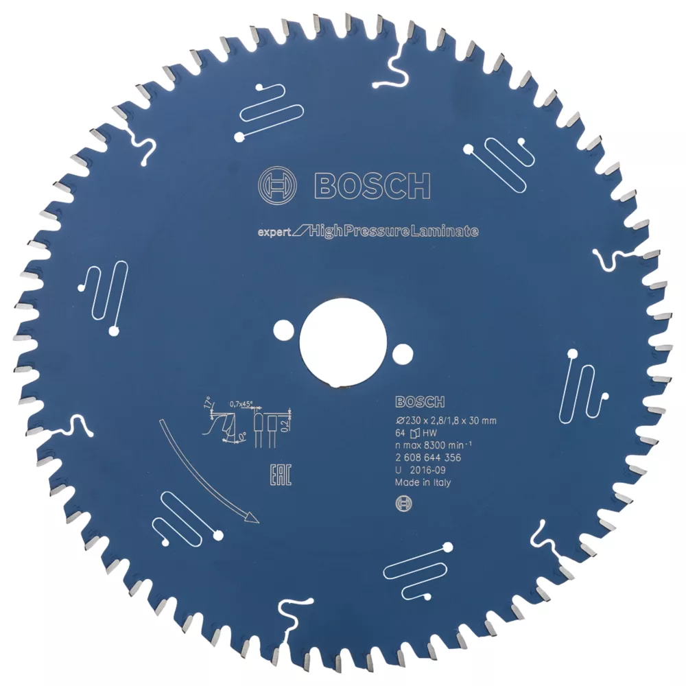 Bosch Expert High Pressure Laminate Circular Saw Blade 230 X 30mm 64T