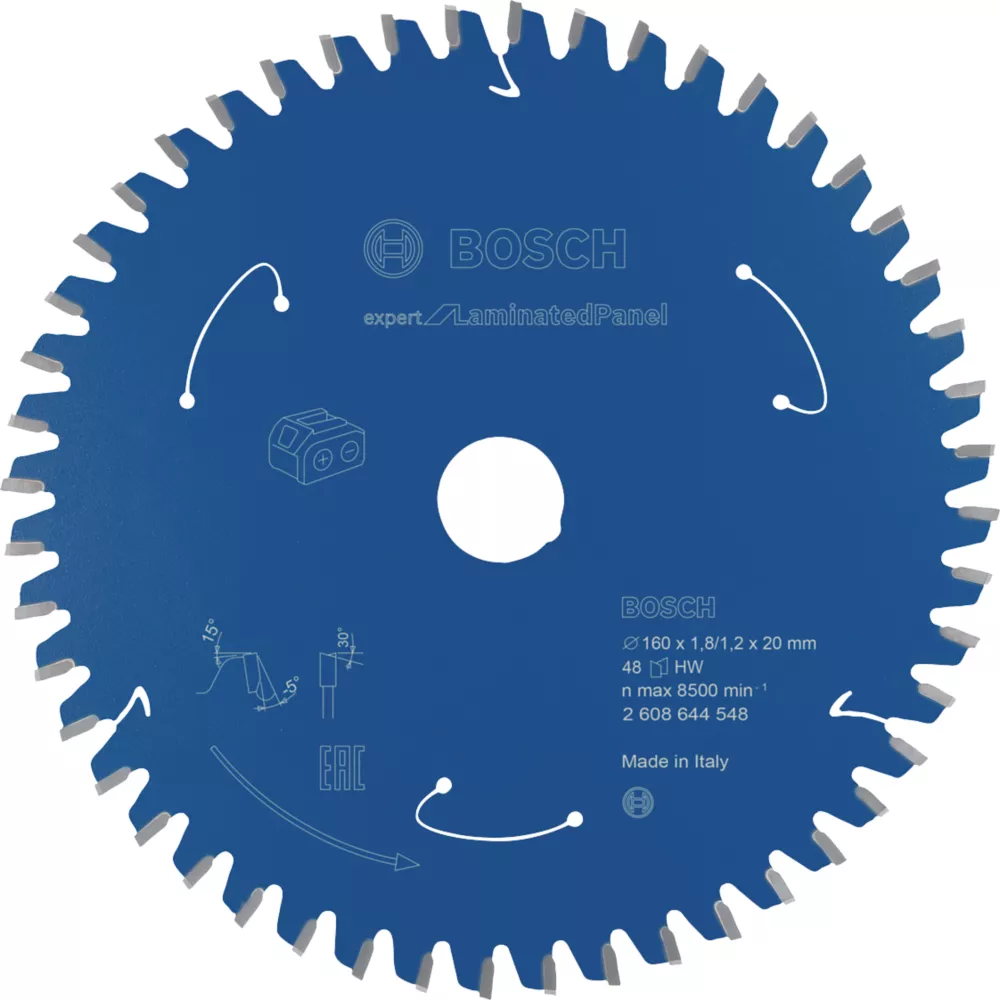 Bosch Expert Laminate Cordless Circular Saw Blade 160 X 20mm 48T