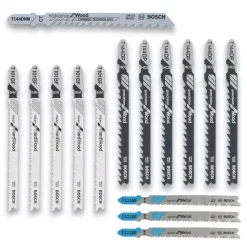 Bosch 2.607.011.437 Multi-Material Wood & Metal Jigsaw Blade Set 15 Pieces