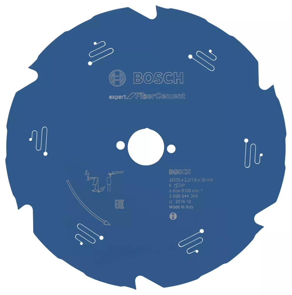 Bosch Expert Fibre Cement Circular Saw Blade 235 X 30mm 6T