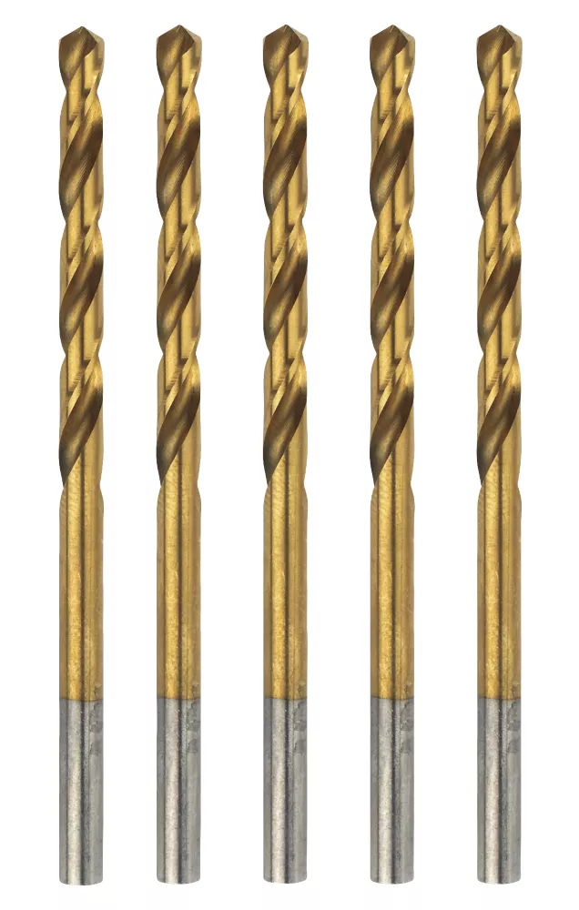 Erbauer Straight Shank Ground HSS Drill Bit 4 X 75mm 5 Pack
