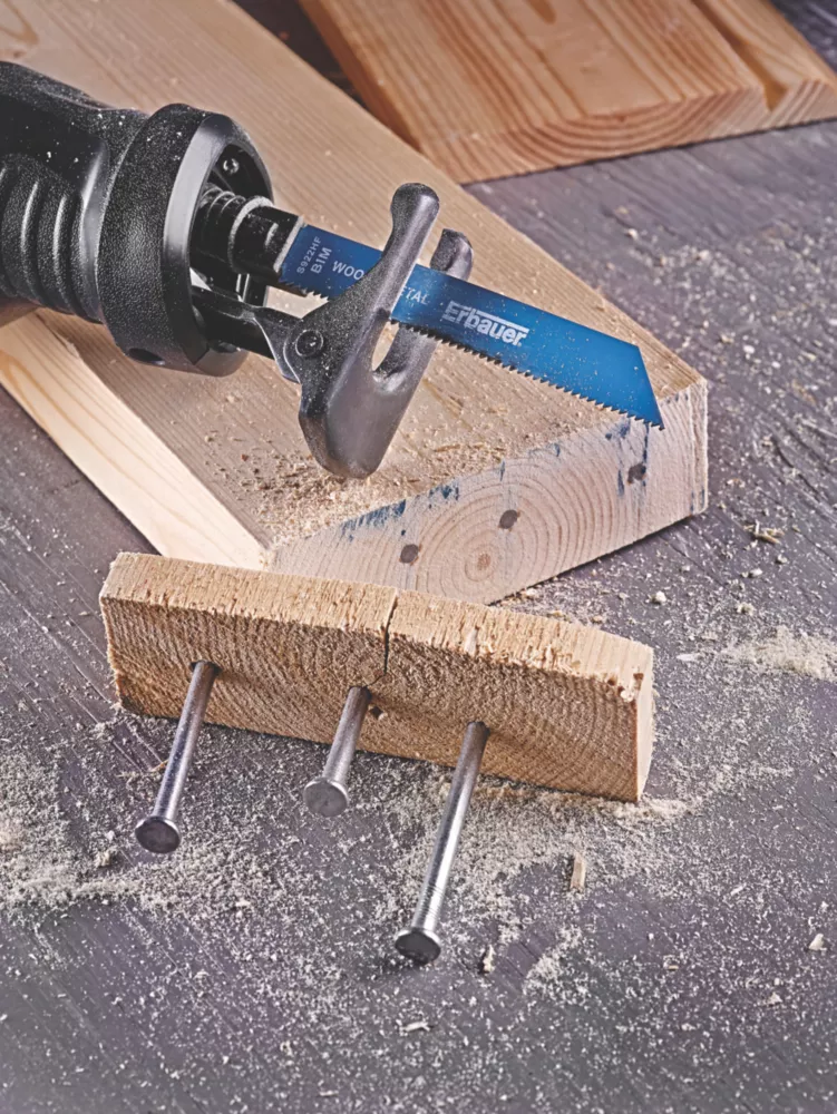 Erbauer SRP14955-5pc S922HF Multi-Material Demolition Reciprocating Saw Blades 130mm 5 Pack - Image 3