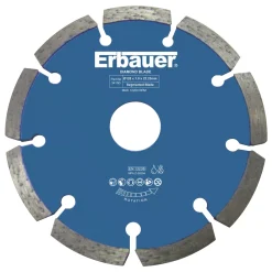 Erbauer Masonry Diamond Wall Chasing Blade 125 X 22.23mm 2 Pack