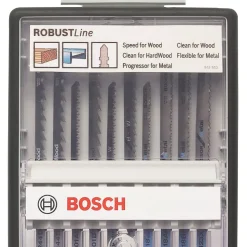 Bosch RobustLine 2.607.010.542 Multi-Material Jigsaw Blade Set 10 Pieces
