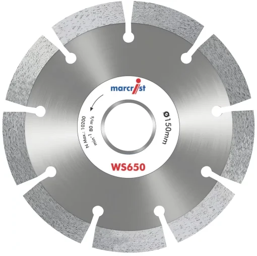 Marcrist WS650 Masonry Diamond Wall Chasing Blades 150 X 22.23mm 2 Pack