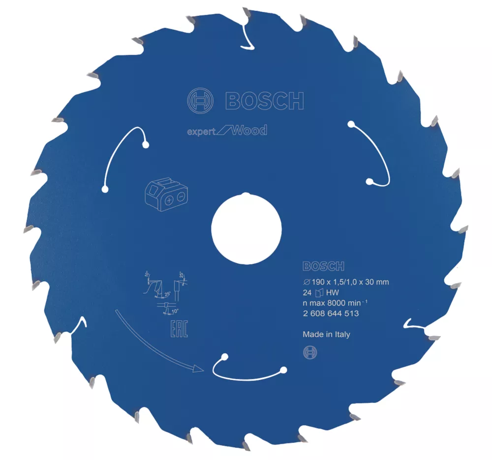 Bosch Expert Wood Circular Saw Blade 190 X 30mm 24T