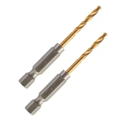 Milwaukee Hex Shank HSS Drill Bit 3 X 65mm 2 Pack