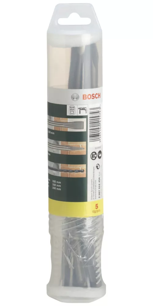 Bosch SDS Plus Shank Chisel & Drill Bit Set 5 Pieces - Image 2