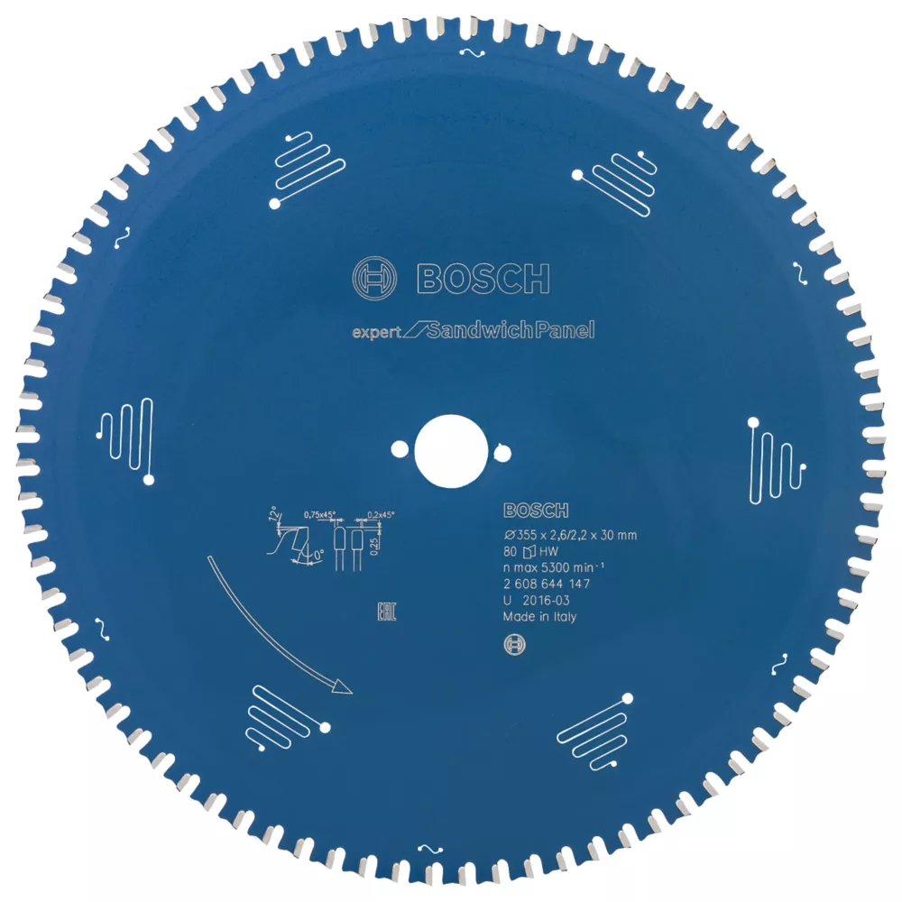 Bosch Expert Sandwich Panel Circular Saw Blade 355 X 30mm 80T