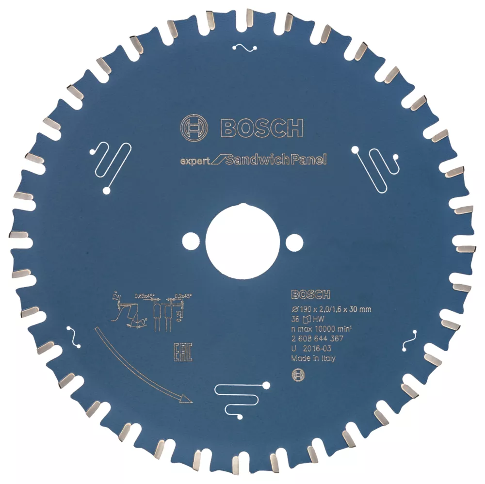 Bosch Expert Sandwich Panel Circular Saw Blade 190 X 30mm 36T