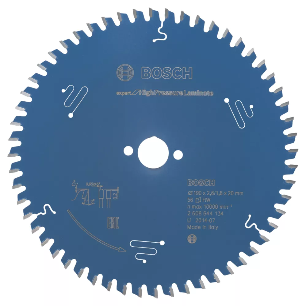 Bosch Expert High Pressure Laminate Circular Saw Blade 190 X 20mm 56T