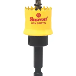 Starrett CSC20 Straight & Hex Shank Multi-Material Bi-Metal Cordless Smooth Cutting Hole Saw 20mm