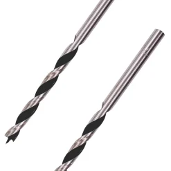 Essentials Brad Drill Bits 4 X 75mm 2 Pack