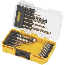 DeWalt Straight & Hex Shank Extreme HSS Drill Bit & Screwdriver Set 19 Pieces