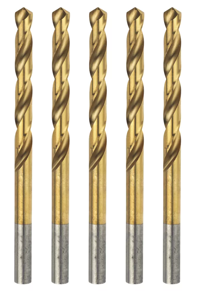 Erbauer Straight Shank Ground HSS Drill Bits 5 X 86mm 5 Pack