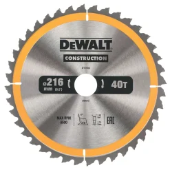 DeWalt Wood/Nails TCT Circular Saw Blade 216 X 30mm 40T