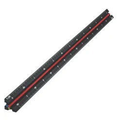 Faithfull Tri-Scale Engineer Ruler 11 3/4" (300mm)
