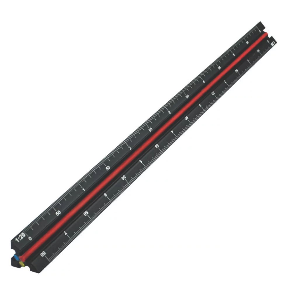 Faithfull Tri-Scale Engineer Ruler 11 3/4" (300mm)