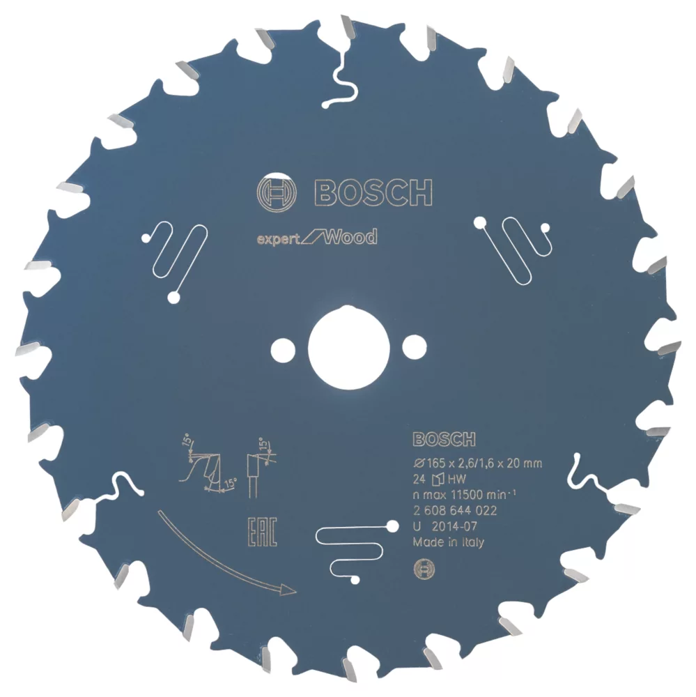 Bosch Expert Wood Circular Saw Blade 165 X 20mm 24T