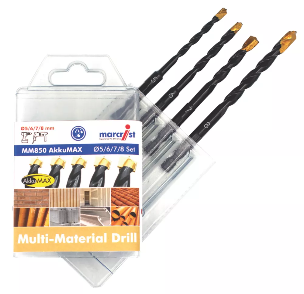 Marcrist MM850 Hex Shank Drill Bit Set 4 Pieces - Image 2