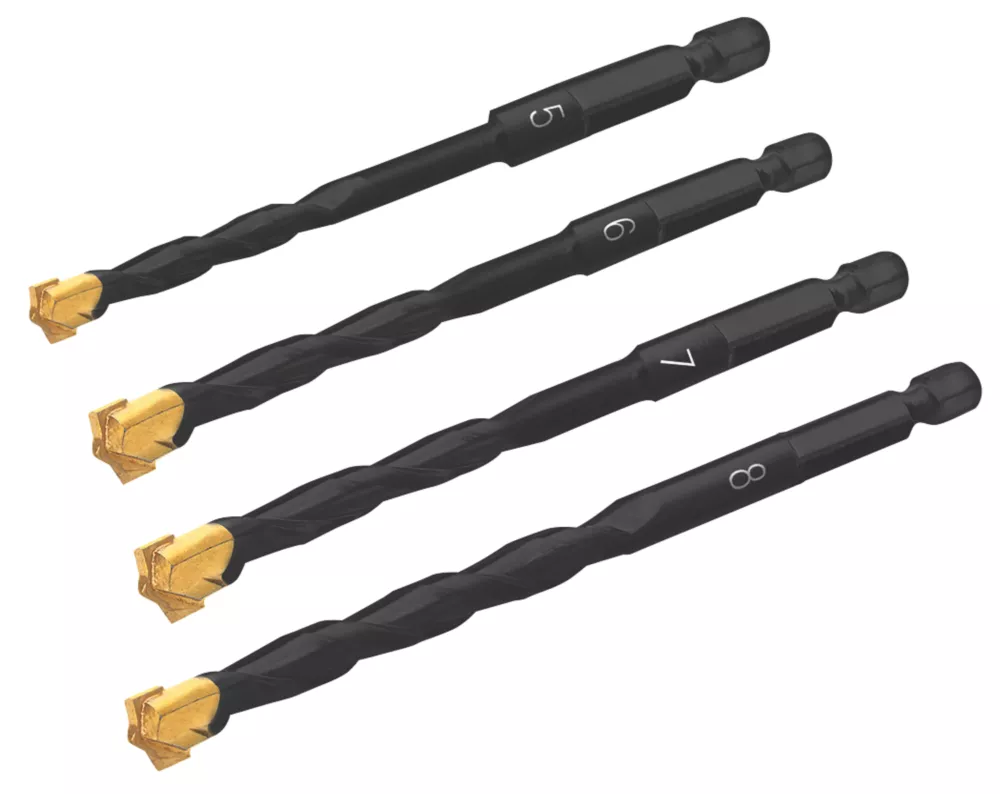 Marcrist MM850 Hex Shank Drill Bit Set 4 Pieces