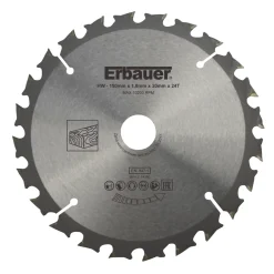Erbauer Wood TCT Saw Blade 150 X 20mm 24T