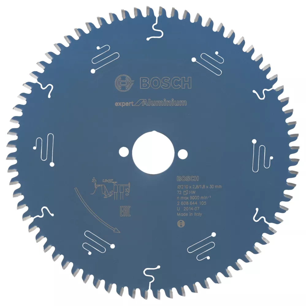 Bosch Expert Aluminium Circular Saw Blade 210 X 30mm 72T