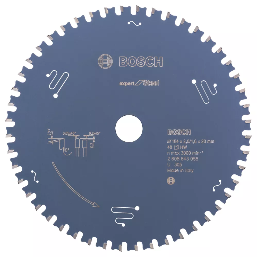 Bosch Expert Steel Circular Saw Blade 184 X 20mm 48T
