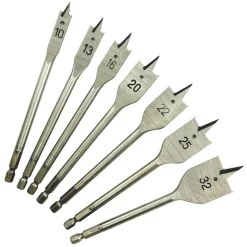 Essentials Flat Wood Bit Set 7 Pieces