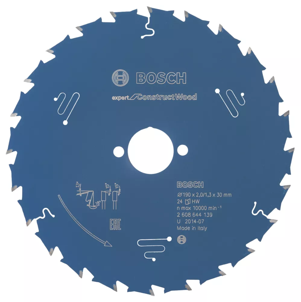 Bosch Expert Construction Wood Circular Saw Blade 190 X 30mm 24T