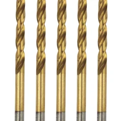 Erbauer Straight Shank Ground HSS Drill Bit 3 X 61mm 5 Pack
