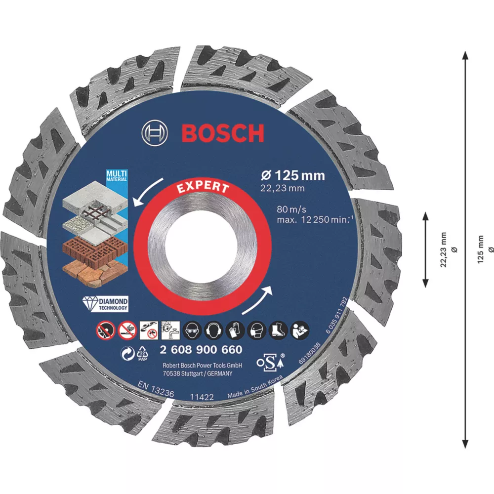 Bosch Expert Masonry Diamond Cutting Disc 125 X 22.23mm - Image 4
