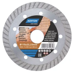 Norton Multi-Material Diamond Cutting Disc 115 X 22.23mm