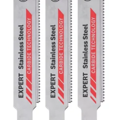 Bosch Expert T118AHM Sheet Stainless Steel Jigsaw Blades 83mm 3 Pack