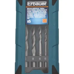 Erbauer Straight Shank Masonry Drill Bit Set 5 Pieces