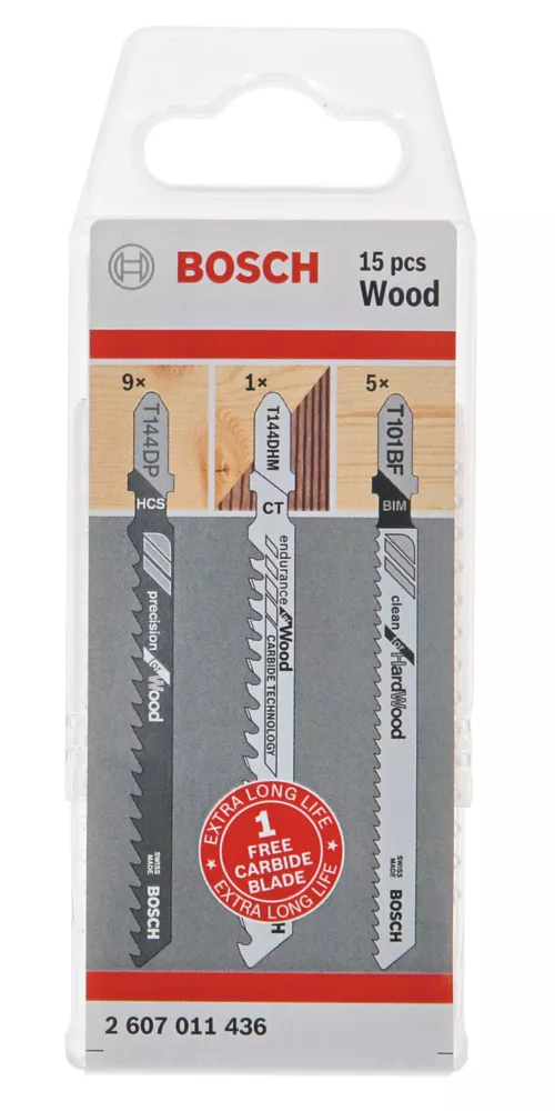 Bosch 2.607.011.436 Wood Wood Jigsaw Blade Set 15 Pieces - Image 2