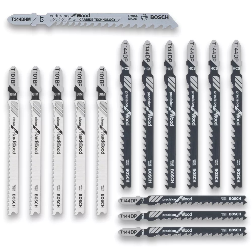 Bosch 2.607.011.436 Wood Wood Jigsaw Blade Set 15 Pieces